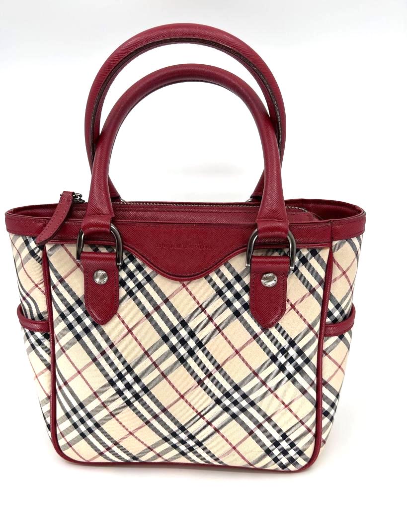 Authentic Burberry Pink Nova Check Convertible Clutch Bag