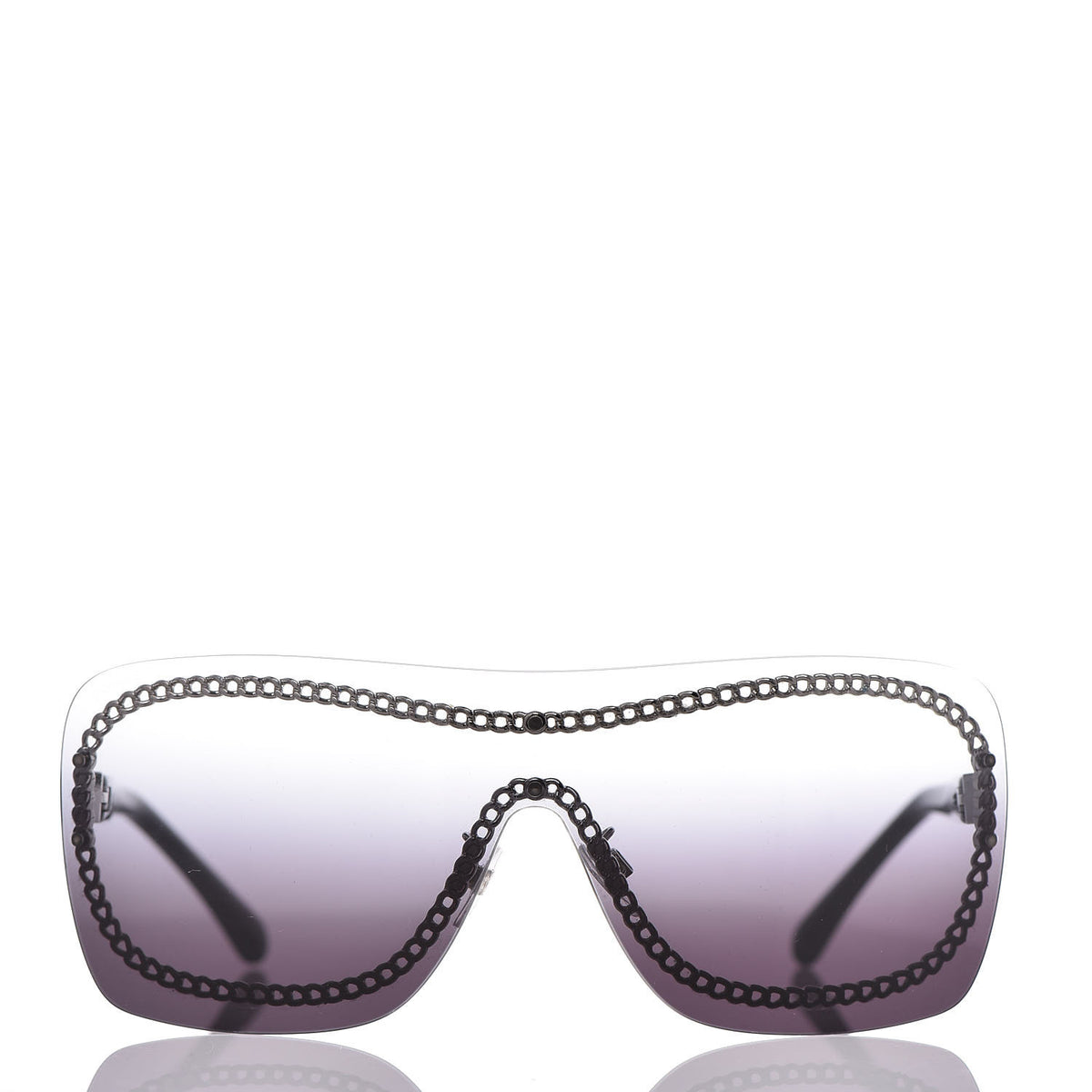 Rimless Gray Gradient Chanel Sunglasses