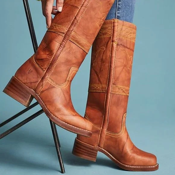 FRYE CAMPUS STITCHING HORSE TALL LEATHER BOOTS â The Lavish Loft