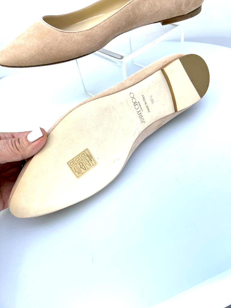 JIMMY CHOO ROMY SUEDE BALLERINA FLATS The Lavish Loft