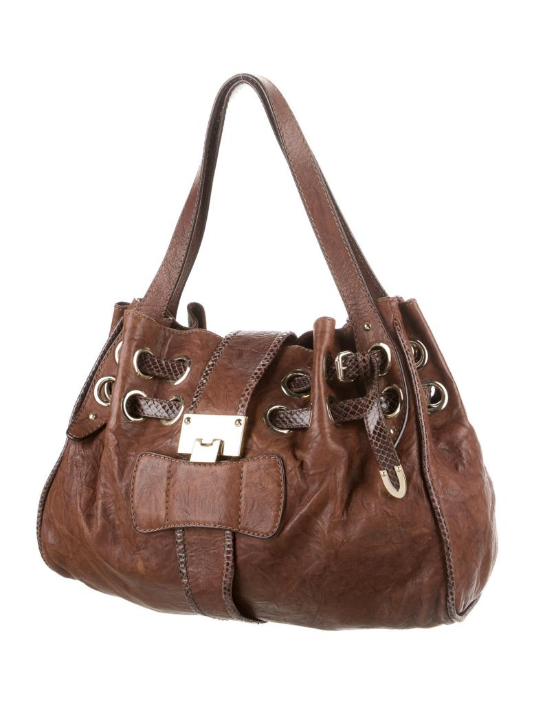 JIMMY CHOO genuine leather Malena purse rust | Suede bags, Leather, Purses