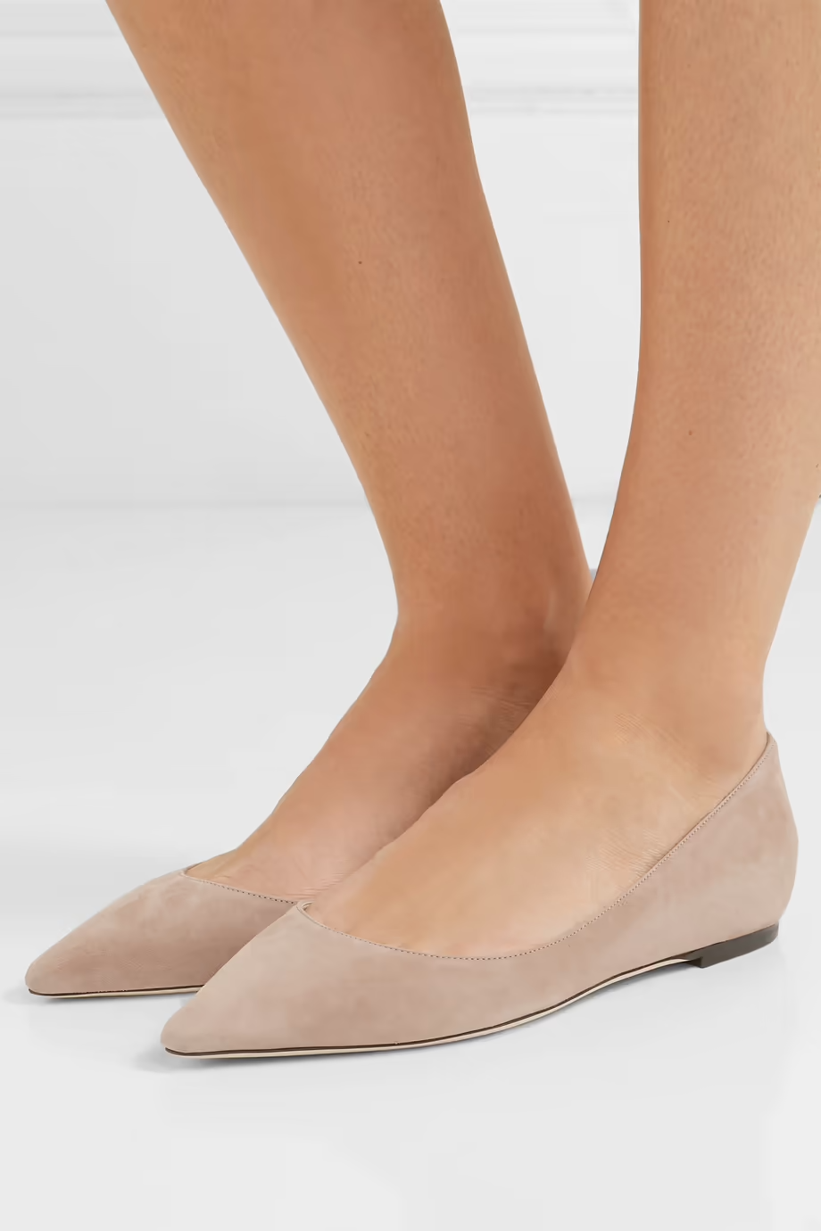 JIMMY CHOO ROMY SUEDE BALLERINA FLATS