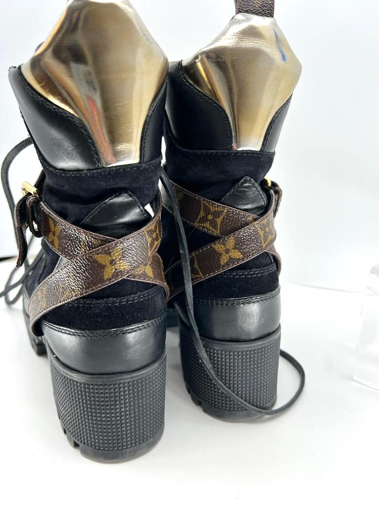 Louis Vuitton Laureate Platform Desert Boot, Black, 34.5