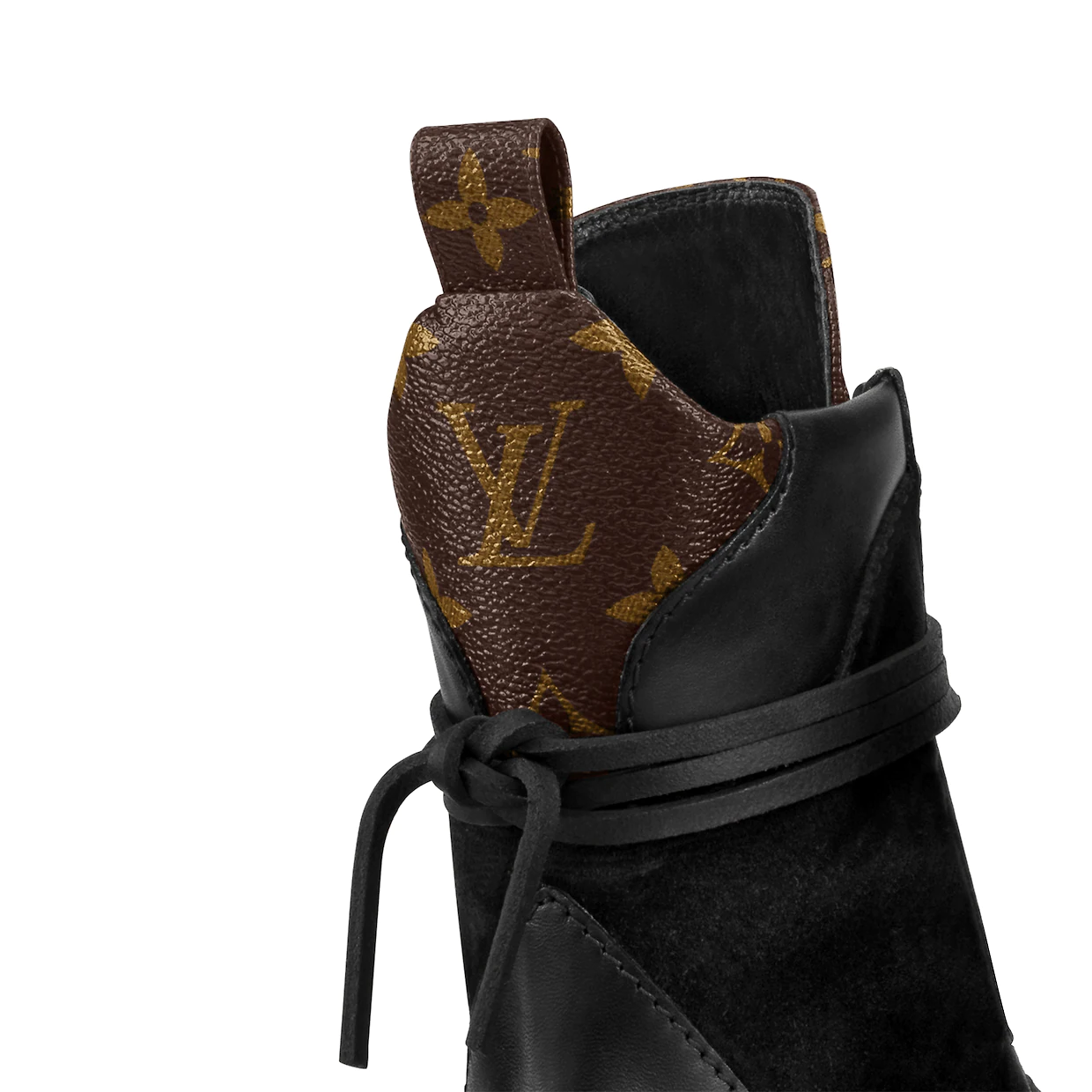 Louis Vuitton Black/Brown Monogram Canvas and Leather Laureate Ankle Boots  Size 39 Louis Vuitton