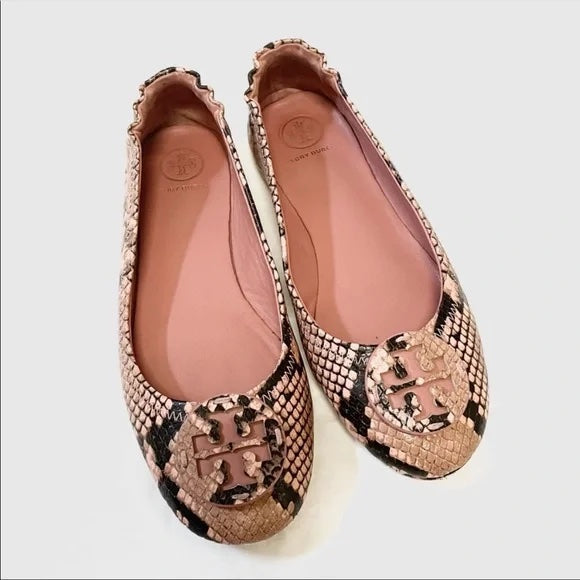 Tory burch snakeskin ballet flats on sale