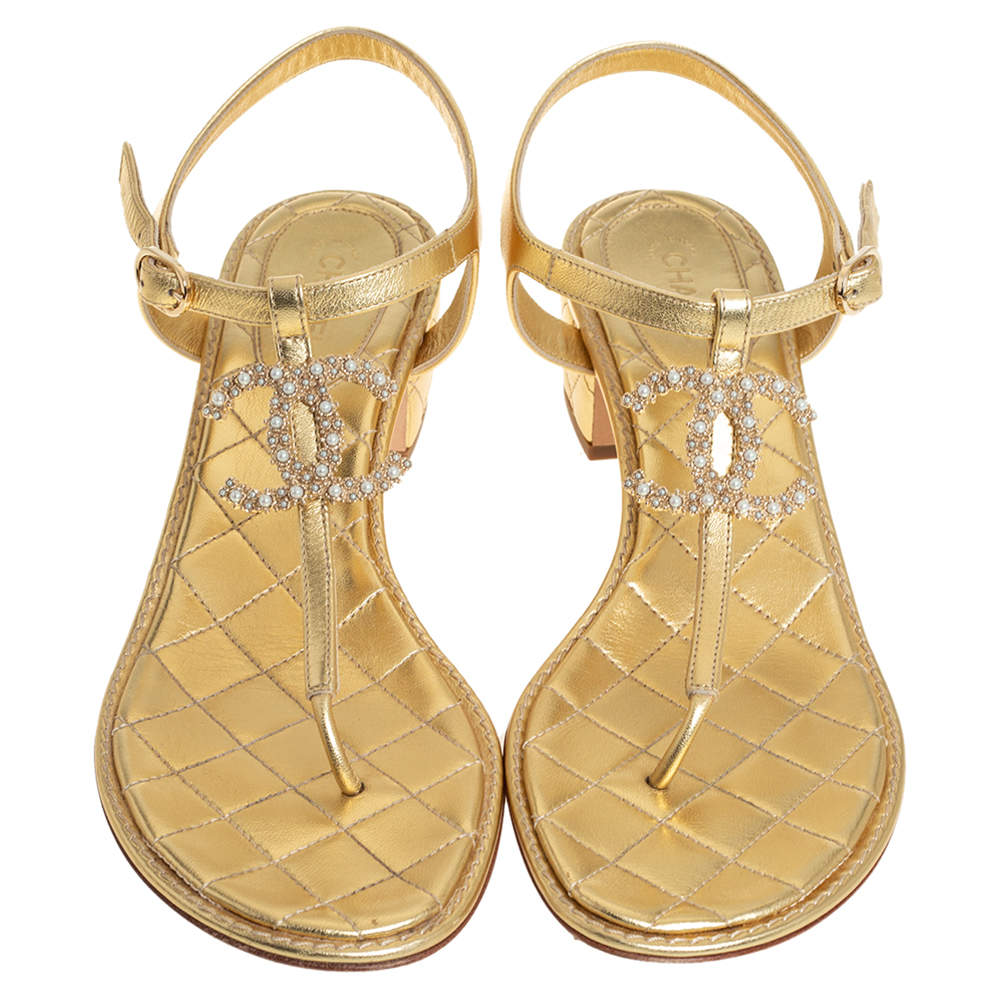 Chanel Jeweled T-Strap Sandals — UFO No More