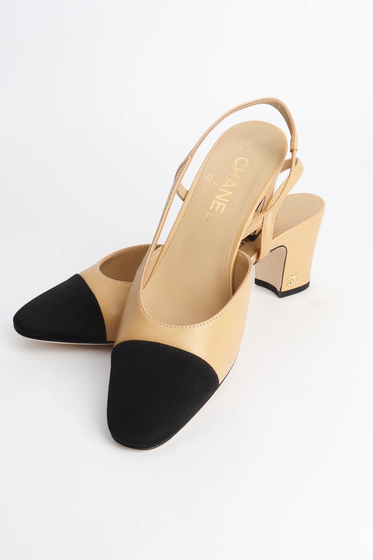 Chanel Quilted Slingback Sandals Leather Slingback Sandals - Black