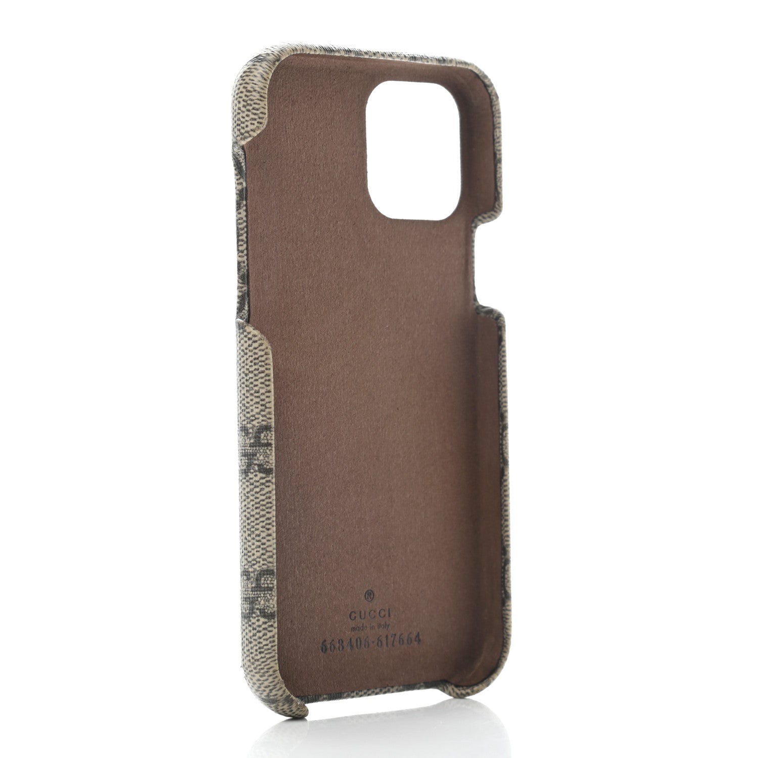 Ophidia case for iPhone 13 Pro Max in beige and ebony GG Supreme