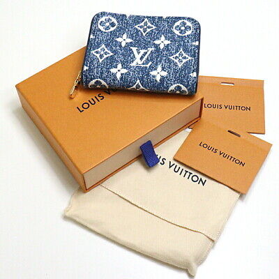 Zippy wallet Louis Vuitton Blue in Denim - Jeans - 33702542