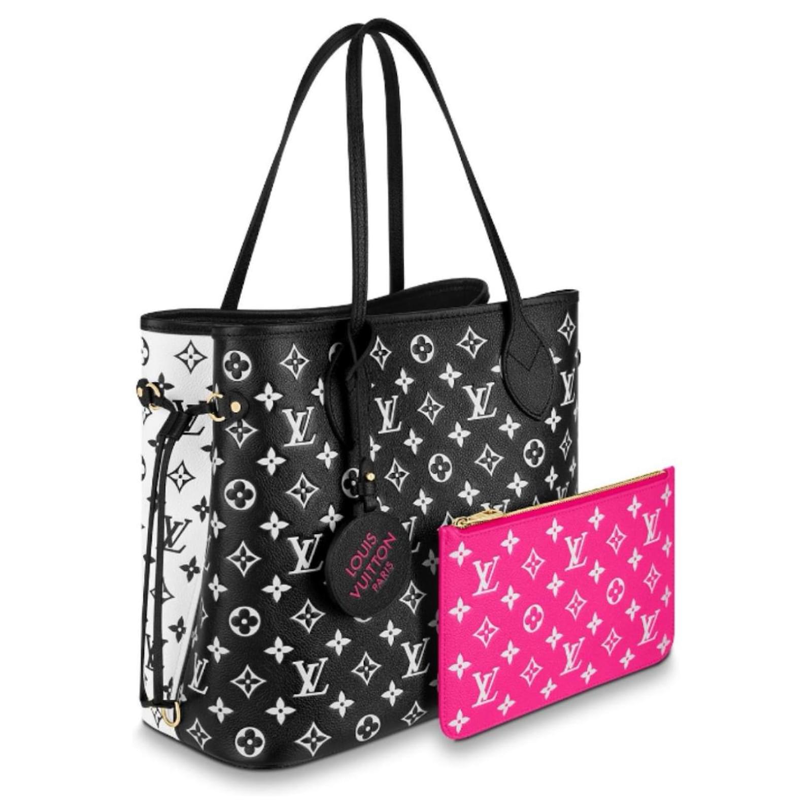 Louis Vuitton Empreinte Spring in The City Neverfull mm Black White Pink