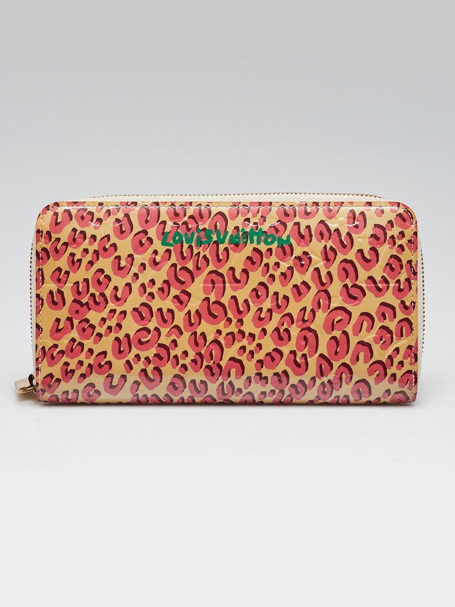 Louis Vuitton Stephen Sprouse Monogram Vernis Leopard Zippy Wallet  (SHF-19752)