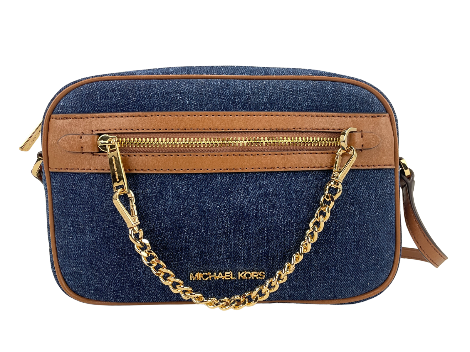 Michael Kors Pale Ocean & Goldtone Jet Set Chain Large Leather Crossbody Bag, Best Price and Reviews