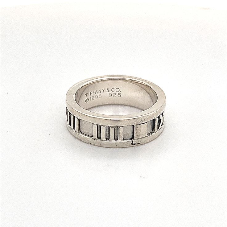 Tiffany & Co. Roman Numerals Sterling Silver Ring