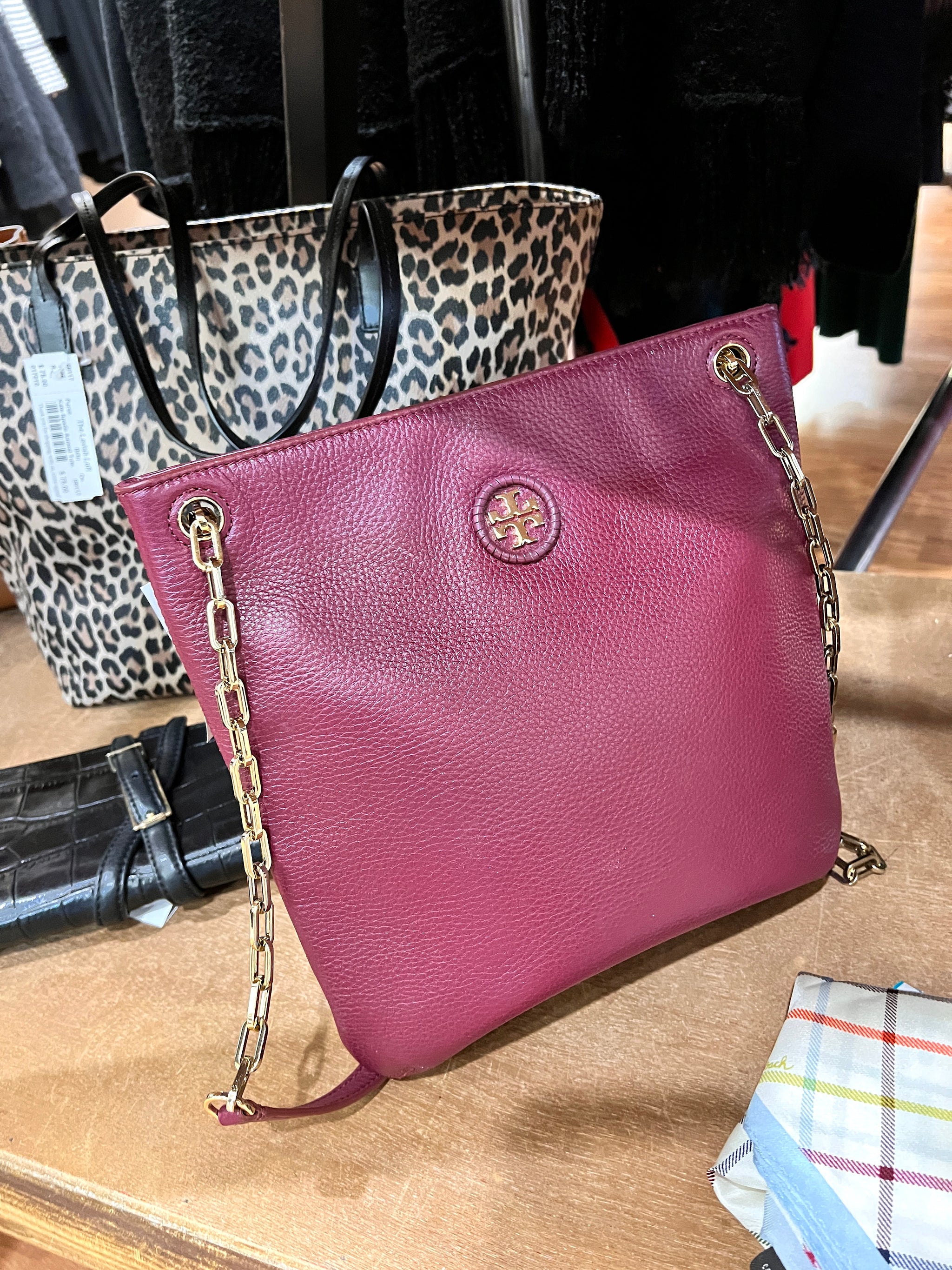 Tory burch whipstitch logo mini bag sale