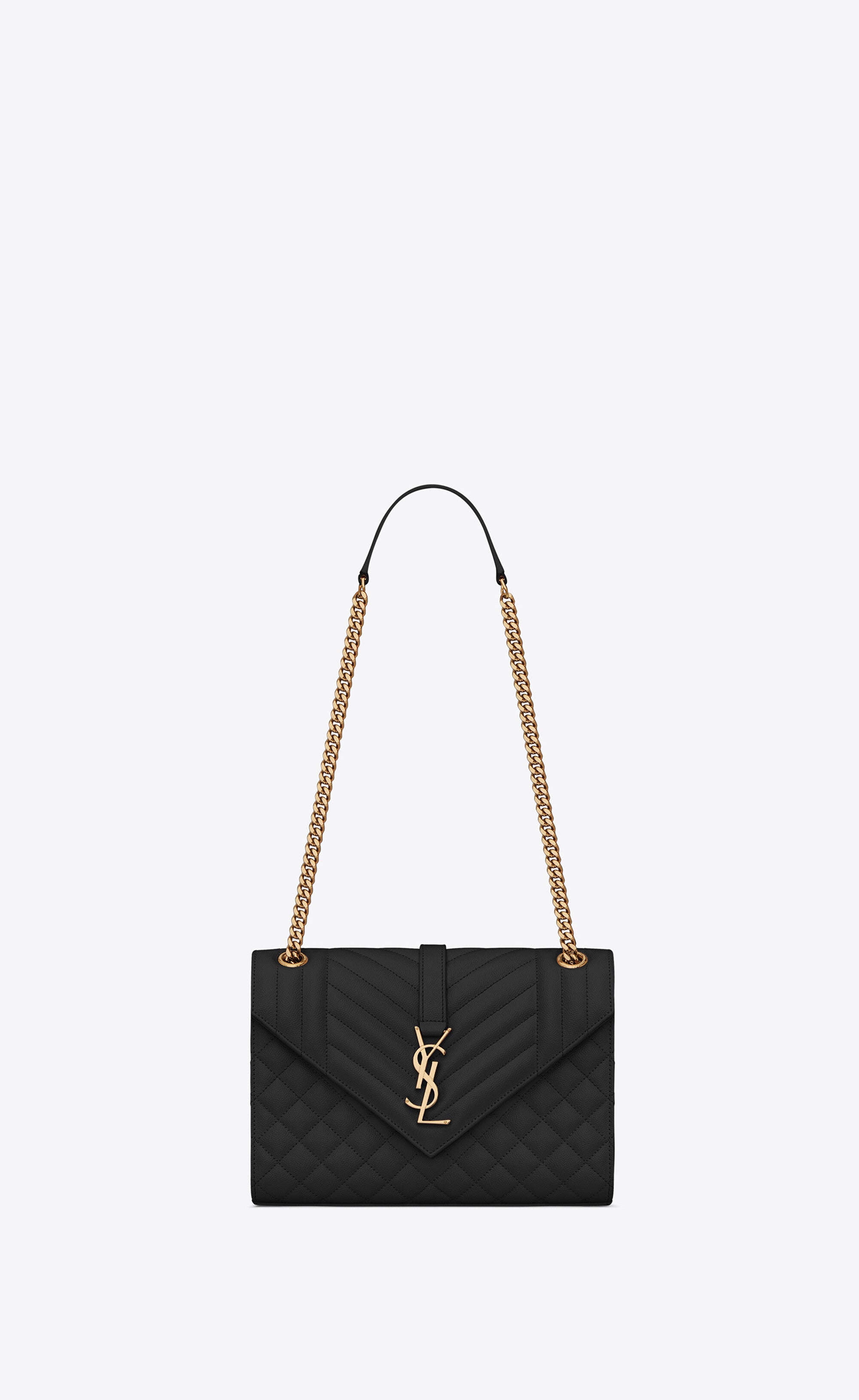 Saint Laurent Envelope Embossed Leather Medium Chain Bag 